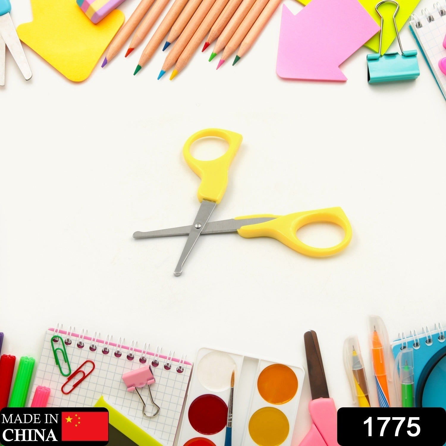 1775 Small Students Plastic Hand Tools Handle Paper Cutter Card Making Scrapbook Craft Scissors, Craft Shears Sharp Scissors, Stainless Steel Blade Scissors (1 Pc) 1775 Small Students Plastic Hand Tools Handle Paper Cutter Card Making Scrapbook Craft Scissors, Craft Shears Sharp Scissors, Stainless Steel Blade Scissors (1 Pc)